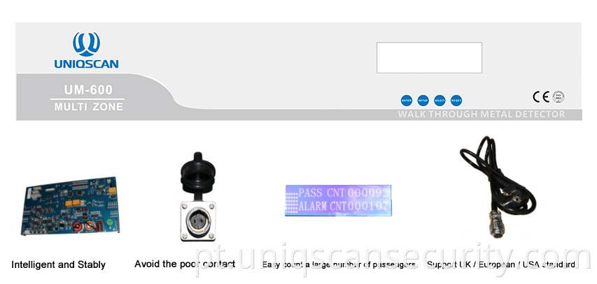 Detector de metal à prova d'água IP67 de moldura de porta para verificação de segurança externa